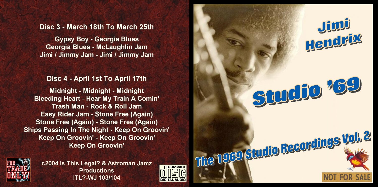 Jimi Hendrix CD - 1969 Studio - Vol. 2