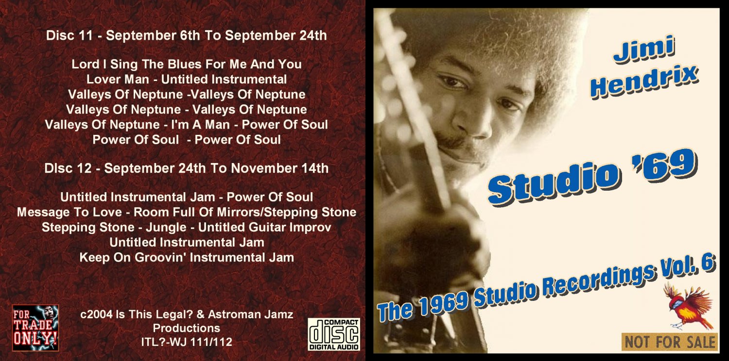 Jimi Hendrix CD - 1969 Studio - Vol. 6