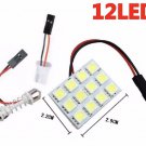Ford Fiesta 12v 12 SMD LED bright white car panel light x1 with 2pcs adapters BUY 1 GET 1 FREE !!!!!