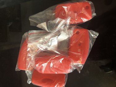Ford Fiesta focus silicone flip key cover red