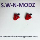 Race red Ford mist washers painted set of 2