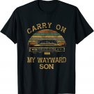 Supernatural Tv Series T Shirt Carry On My Wayward Son Songs Tshirt