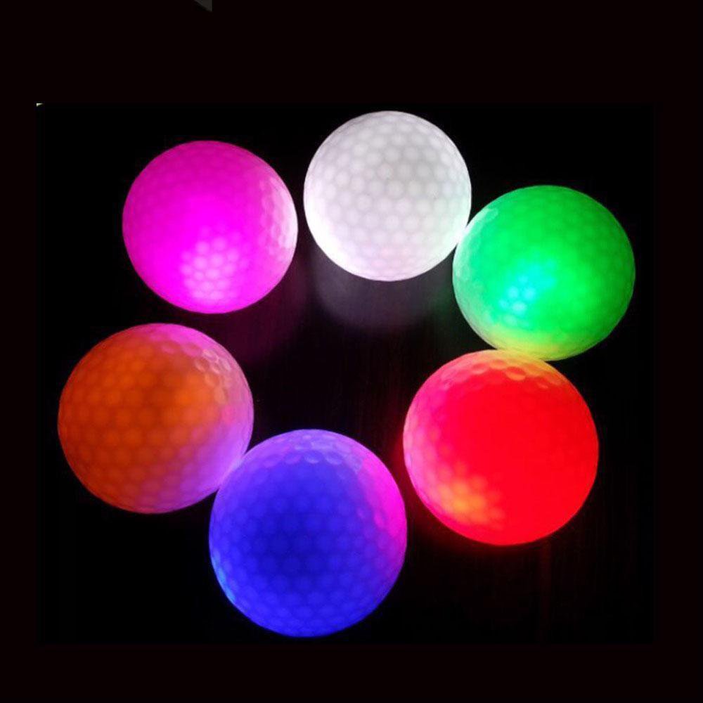 Led Golf Balls Night Training Layer Golf Practice Balls 6 Colors Golf Tools