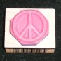 Rubber Stamp Mounted On Wood Peace Sign By Inkadinkado