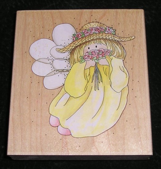 Rubber Stamp Mounted On Wood Sunshine By Stamps Happen 70021