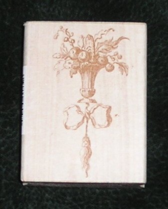Rubber Stamp Mounted On Wood Urn Of Fruit By All Night Media 580H05