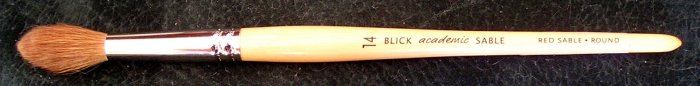 Artist Brush Dick Blick Academic Red Sable Round 14 New
