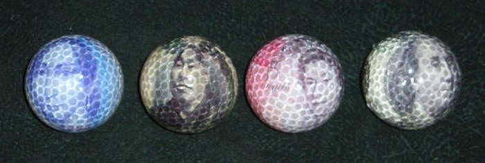 4 Collectible Currency Golf Balls