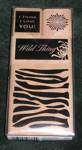 Wild Things Rubber Stamp Set Mounted On Wood By All Night Media Boutique