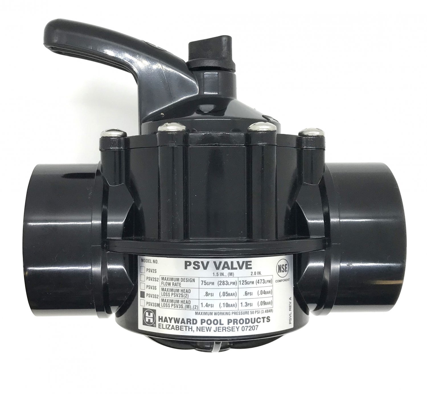Hayward Pool CPVC 2" to 2 1/2" 3Way Diverter Valve PSV3S2