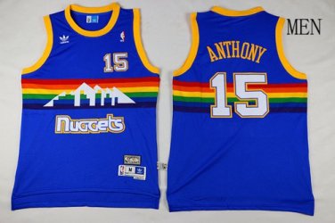 Denver Nuggets 15# Carmelo Anthony Blue 