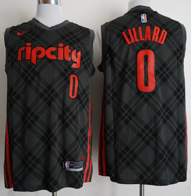 damian lillard black rip city jersey