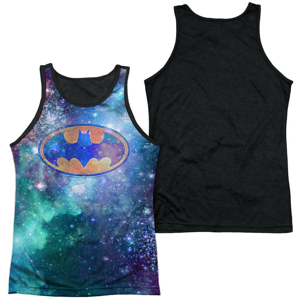 BATMAN GALAXY SYMBOL Licensed Men's Black Back Tank Top Sleeveless Tee