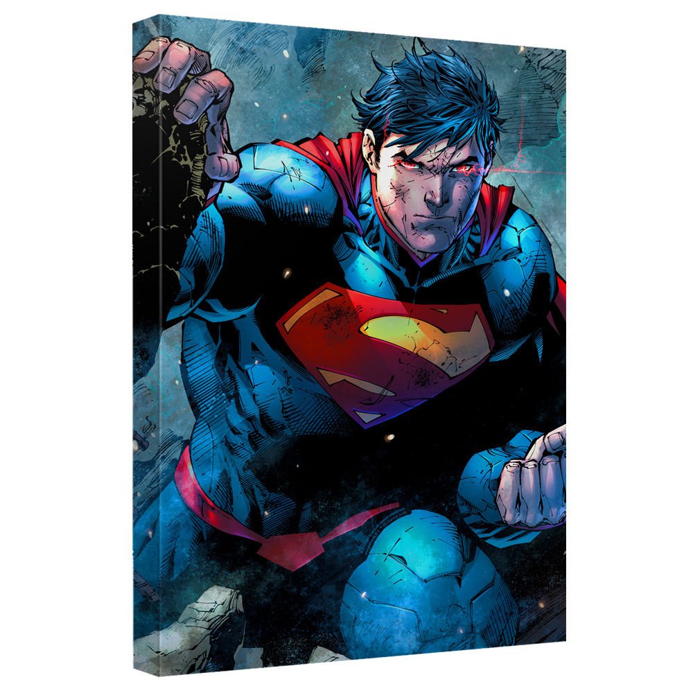 SUPERMAN RUBBLE LICENSED CANVAS WALL ART