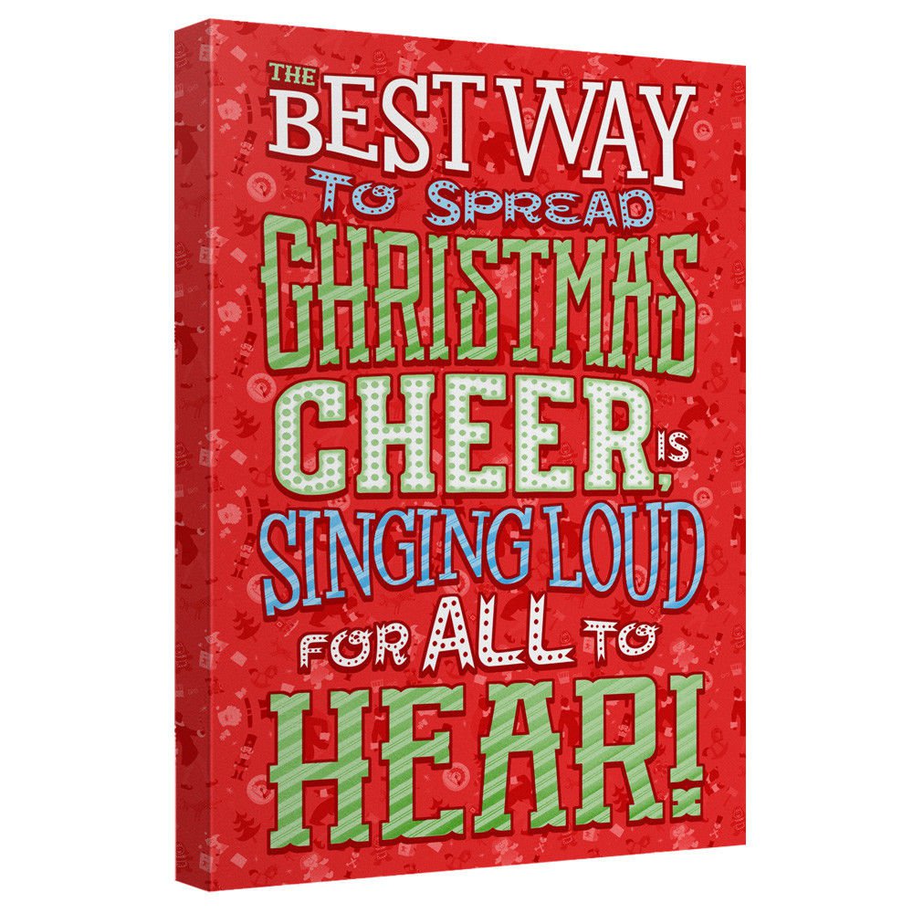 ELF XMAS CHEER CHRISTMAS LICENSED CANVAS WALL ART