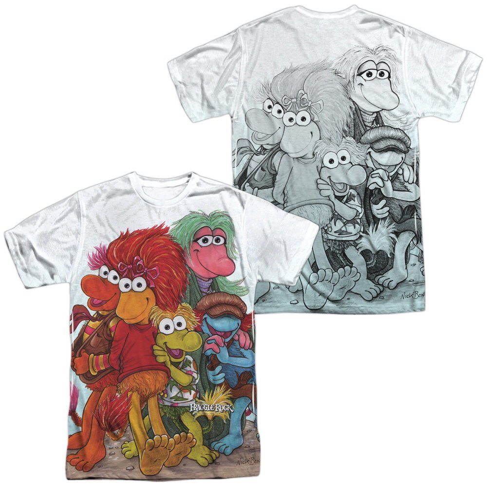 Fraggle Rock Group Shot Licensed Adult Mens Graphic Tee Shirt Sm 3xl