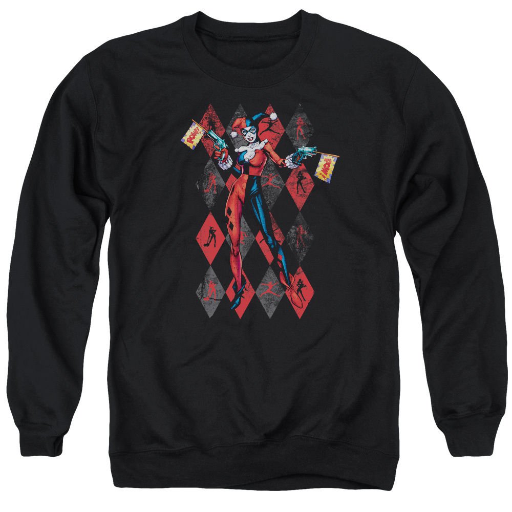 BATMAN POW POW HARLEY QUINN Licensed Adult Pullover Crewneck Sweatshirt ...