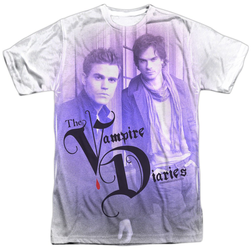 VAMPIRE DIARIES STEFAN DAMON Front Print Licensed Adult Men's Tee Shirt ...