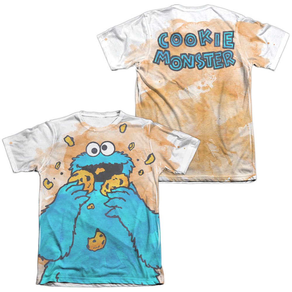 Sesame Street Cookie Monster Crumbs Sublimation Men's Tee Shirt Sm-3xl F B