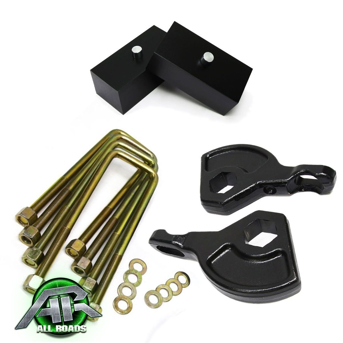 1-3" Adj Front + 2" Rear Complete Level Lift Kit 1997-2004 Dodge Dakota 4WD 4X4
