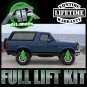 1980-1996 Ford Bronco 2" Front + 1" Billet Rear Suspension Lift Level Kit 4X2