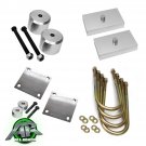 Ford F250 F350 Super Duty 05-19 Silver Lift Level Kit 2.5" Fr + 2" Rr Billet