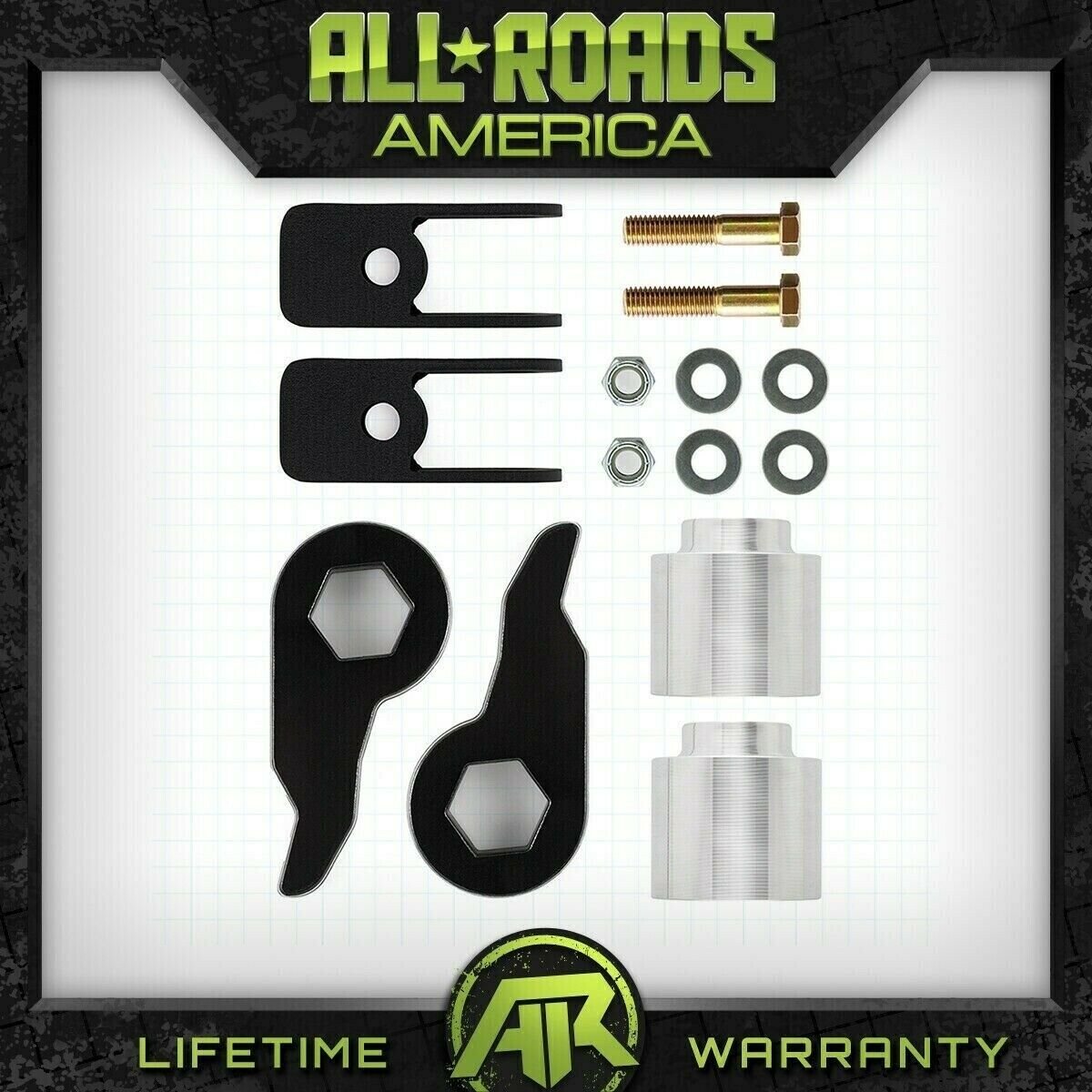 Fits 2000-2006 Chevy Tahoe Suburban GMC Yukon 1500 1-3" Adj Front + 3" Rear Lift Kit