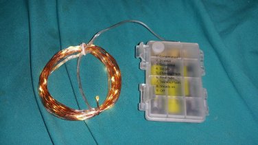 2x sets of Tiny Strip Lights Copper Wire white
