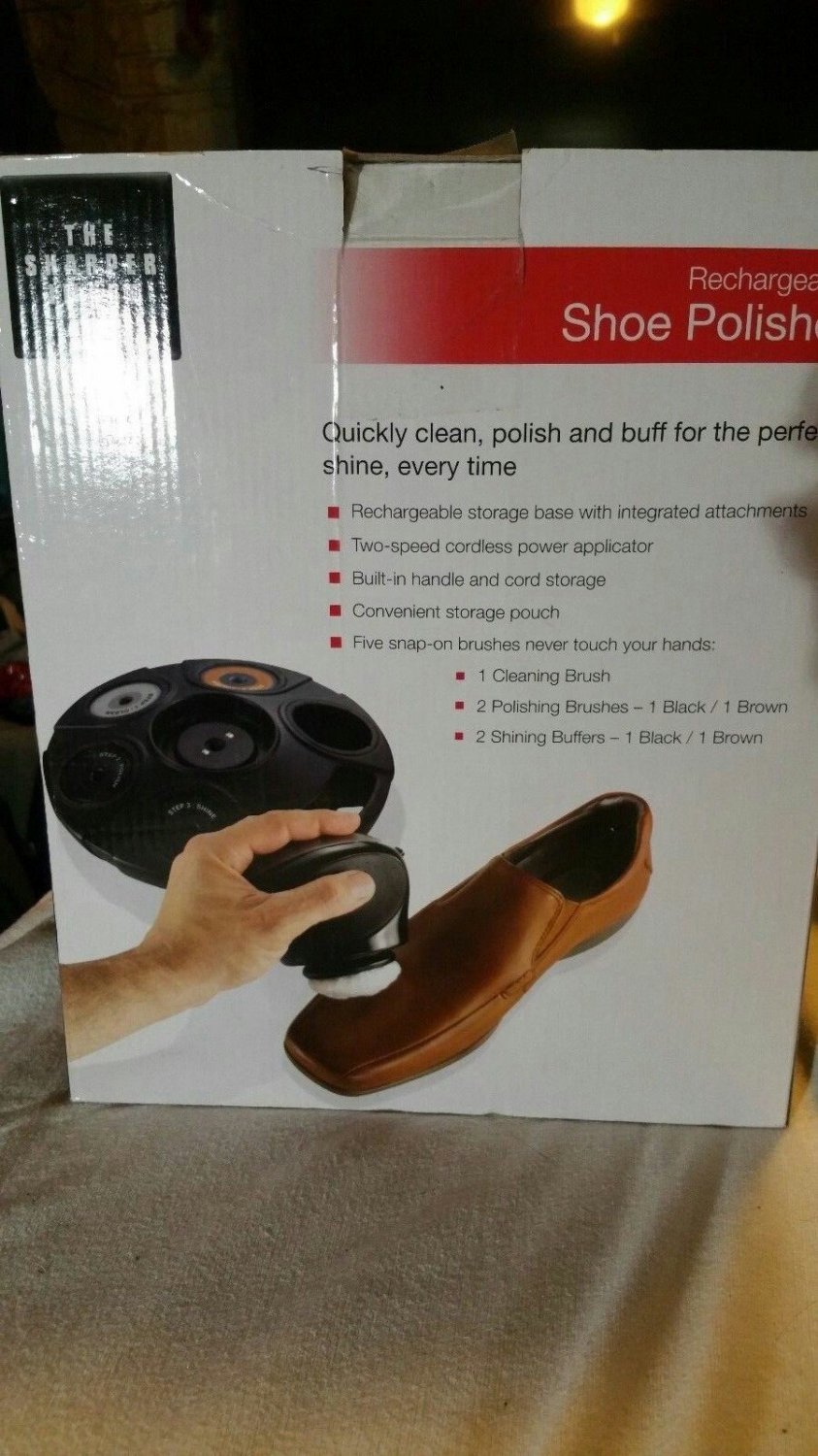the sharper image rechargeable shoe polisher