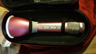 PINK K068 Portable Wireless Bluetooth Karaoke KTV Player #Ht5 Microphone Speaker
