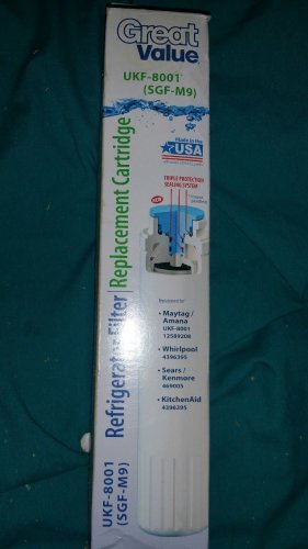 Great Value Refrigerator Filter Replacement Cartridge UKF-8001 (SGF-M9) Whirlpoo