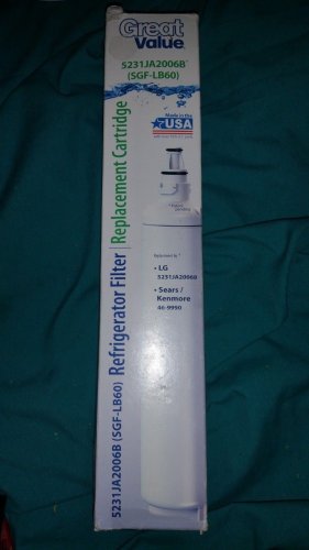 GREAT VALUE 5231JA2006B (SGF-LB60) REFRIGERATOR FILTER REPLACEMENT CARTRIDGE