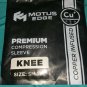 Motus Edge Copper Infused Knee Compression Sleeve for Sports, Pain Relief, Small