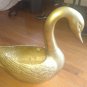 Vintage Solid Imperial Brass Large Swan Planter ~ Approx. 14" H by 17" Long ~...