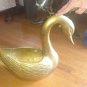 Vintage Solid Imperial Brass Large Swan Planter ~ Approx. 14" H by 17" Long ~...