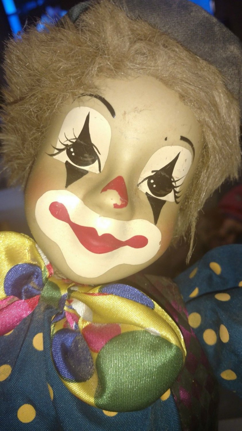 Clown dolls vintage, 14" tall