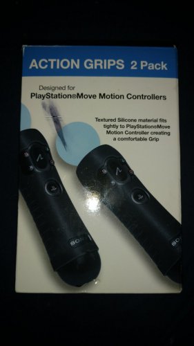 PlayStation Move Motion Controllers Silicone Action Grips Black Pack of 2 (NEW)