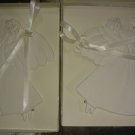 2 x Handcrafted Christmas Angel Ornaments