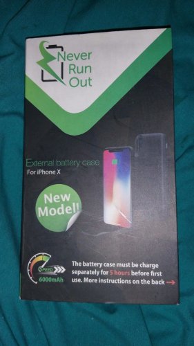 External Battery Case For Iphone X by never run out. 6000mAH