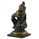 Brass Garuda Black Golden Finish Decorative Statue