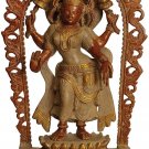 Goddess Lakshmi with Prabhavali & Kirtimukha Atop