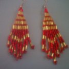 Gold and Red Dangles