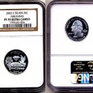 Silver 2003 S Arkansas State 25ct * NGC PF 70 UCAM * 70 FREE SHIPPING