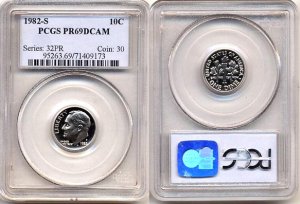 1982-S Proof Roosevelt Dime PCGS PR69DCAM * FREE SHIPPING *