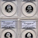 1979 and 1981 Washington 25ct TYPE 1 & 2 Set (4 coins)
