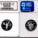 1999 S SILVER Pennsylvania NGC PF70 "W" ULTRA CAMEO