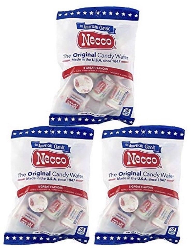 (3) NECCO 4oz Assorted WAFERS Sealed Bags Original Classic Candy 7/2020