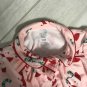 Carters Just One You Pink Santa Print Infant Baby Girls Pajamas PJ 12 months