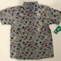 Surf Beach Design Boys 3-pc Summer Outfit Button Up Shorts Squid Octopus PS 6/7