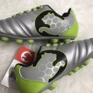 Puma ProCat Youth Soccer Cleats. Youth Size 2. Silver Green Black NEW